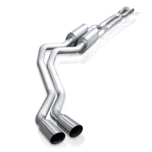 Ford F-250 Performance Exhaust - Stainless Works - Cat Back with X-Pipe and Dual S-Tube Mufflers - Polished - `11-`16